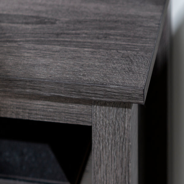 70" Rustic TV Stand Charcoal