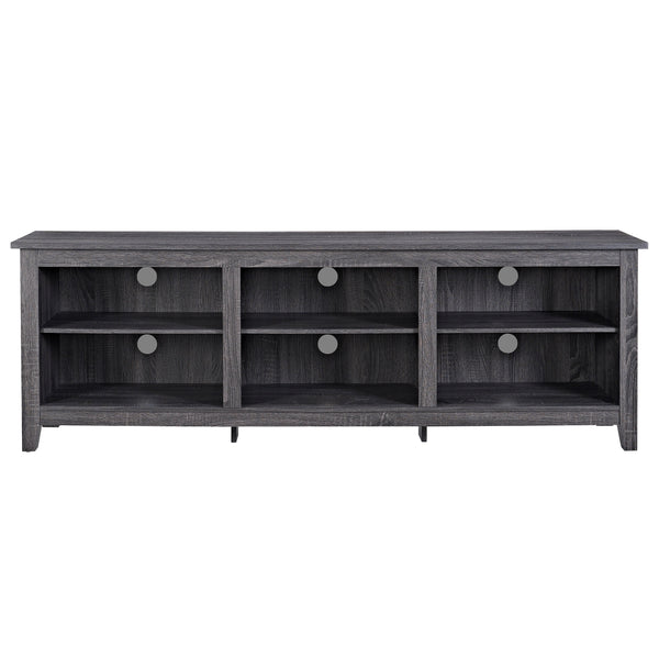 70" Rustic TV Stand Charcoal