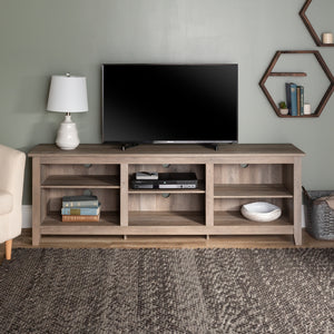 70" Rustic TV Stand Grey Wash