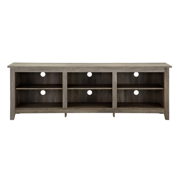 70" Rustic TV Stand Grey Wash