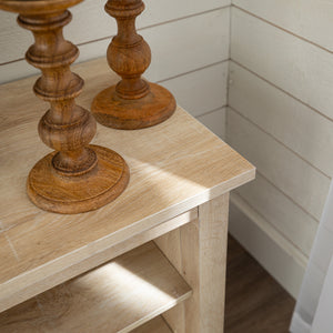 70" Rustic TV Stand White Oak