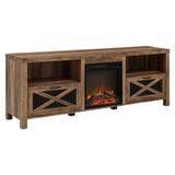 W70FPABRO - walker edison 70 rustic farmhouse fireplace tv stand w70fpabro w70fpabgw