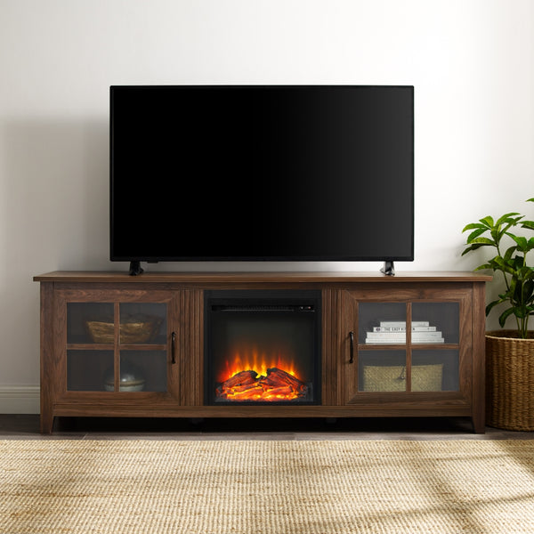 walker edison 70 farmhouse fireplace tv stand w70fpscro w70fpscgw w70fpscdw