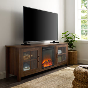walker edison 70 farmhouse fireplace tv stand w70fpscro w70fpscgw w70fpscdw