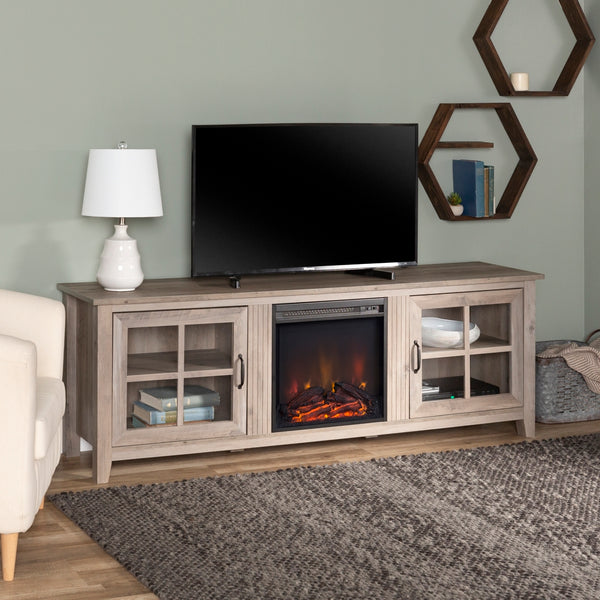 walker edison 70 farmhouse fireplace tv stand w70fpscro w70fpscgw w70fpscdw