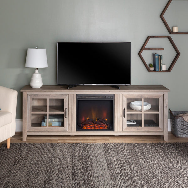walker edison 70 farmhouse fireplace tv stand w70fpscro w70fpscgw w70fpscdw