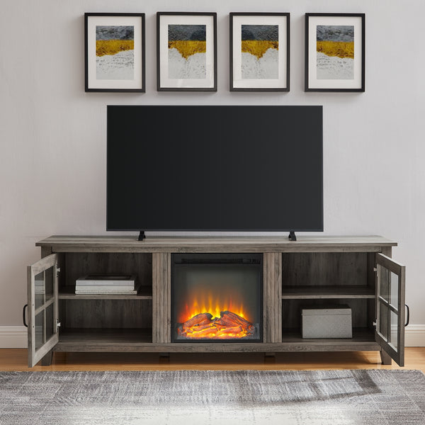 W70FPSCGW - walker edison 70 farmhouse fireplace tv stand w70fpscro w70fpscgw w70fpscdw