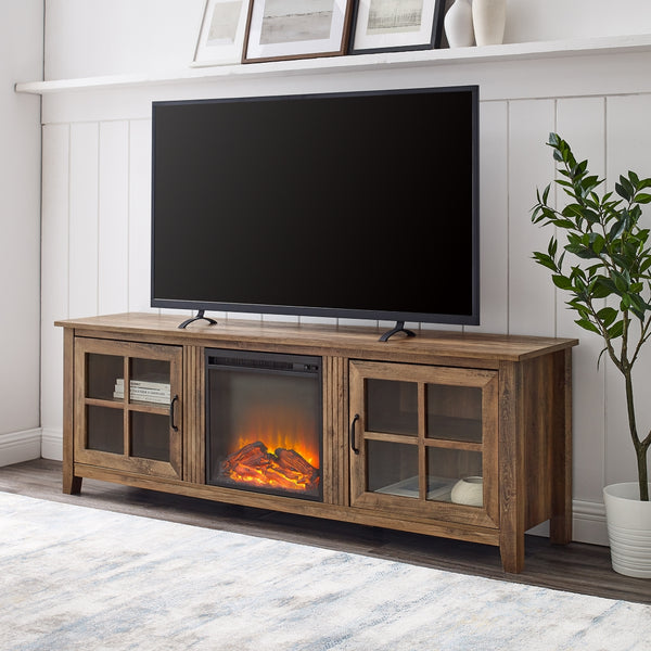 W70FPSCRO - walker edison 70 farmhouse fireplace tv stand w70fpscro w70fpscgw w70fpscdw