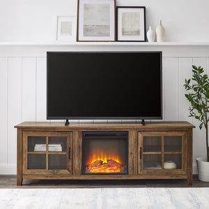 W70FPSCRO - walker edison 70 farmhouse fireplace tv stand w70fpscro w70fpscgw w70fpscdw