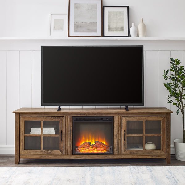W70FPSCRO - walker edison 70 farmhouse fireplace tv stand w70fpscro w70fpscgw w70fpscdw
