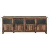 W70GD4DRO - walker edison goodwin 70 tv console with glass and wood 4 panel doors