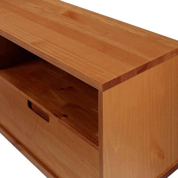 Ivy 70" 3 Drawer Solid Wood TV Stand - Caramel