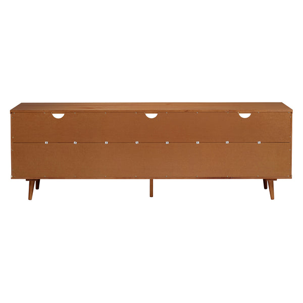 Ivy 70" 3 Drawer Solid Wood TV Stand - Caramel