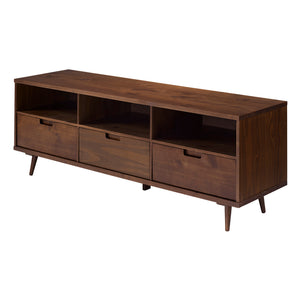 Ivy 70" 3 Drawer Solid Wood TV Stand - Walnut