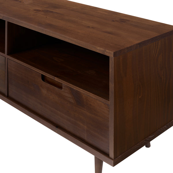 Ivy 70" 3 Drawer Solid Wood TV Stand - Walnut