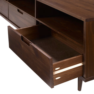 Ivy 70" 3 Drawer Solid Wood TV Stand - Walnut
