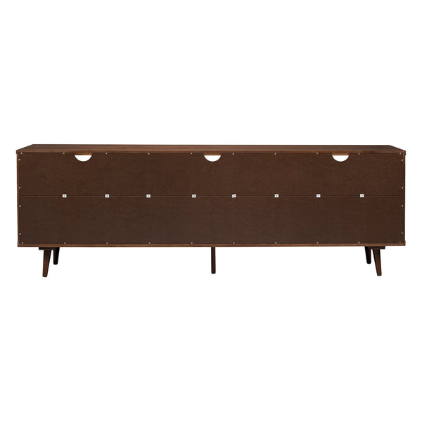 Ivy 70" 3 Drawer Solid Wood TV Stand - Walnut