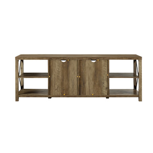70" Farmhouse Metal X TV Stand Reclaimed Barnwood