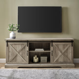 walker edison 70 sliding barn door tv console