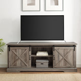 W70SBDGW - walker edison 70 sliding barn door tv console