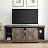 W70SBDGW - walker edison 70 sliding barn door tv console