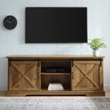 walker edison 70 sliding barn door tv console