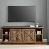 W70SBDRO - walker edison 70 sliding barn door tv console