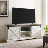 walker edison 70 sliding barn door tv console