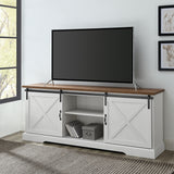 W70SBDROBRW - walker edison 70 sliding barn door tv console