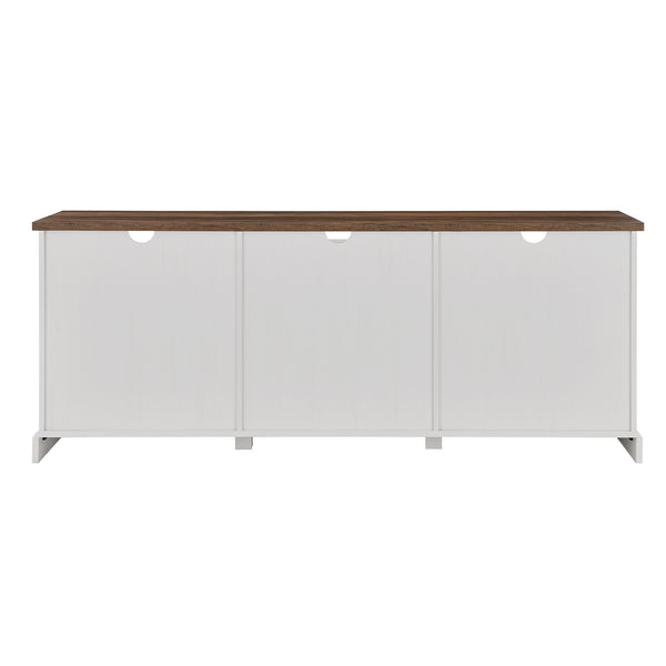 W70SBDROBRW - walker edison 70 sliding barn door tv console