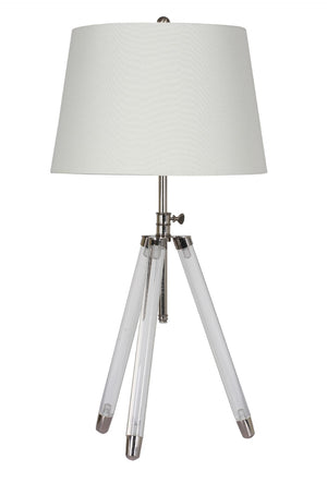 Bethel Chrome Table Lamp in Metal & Acrylic