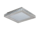 Bethel Chrome LED Flush Mount in Stainless Steel & Crystal