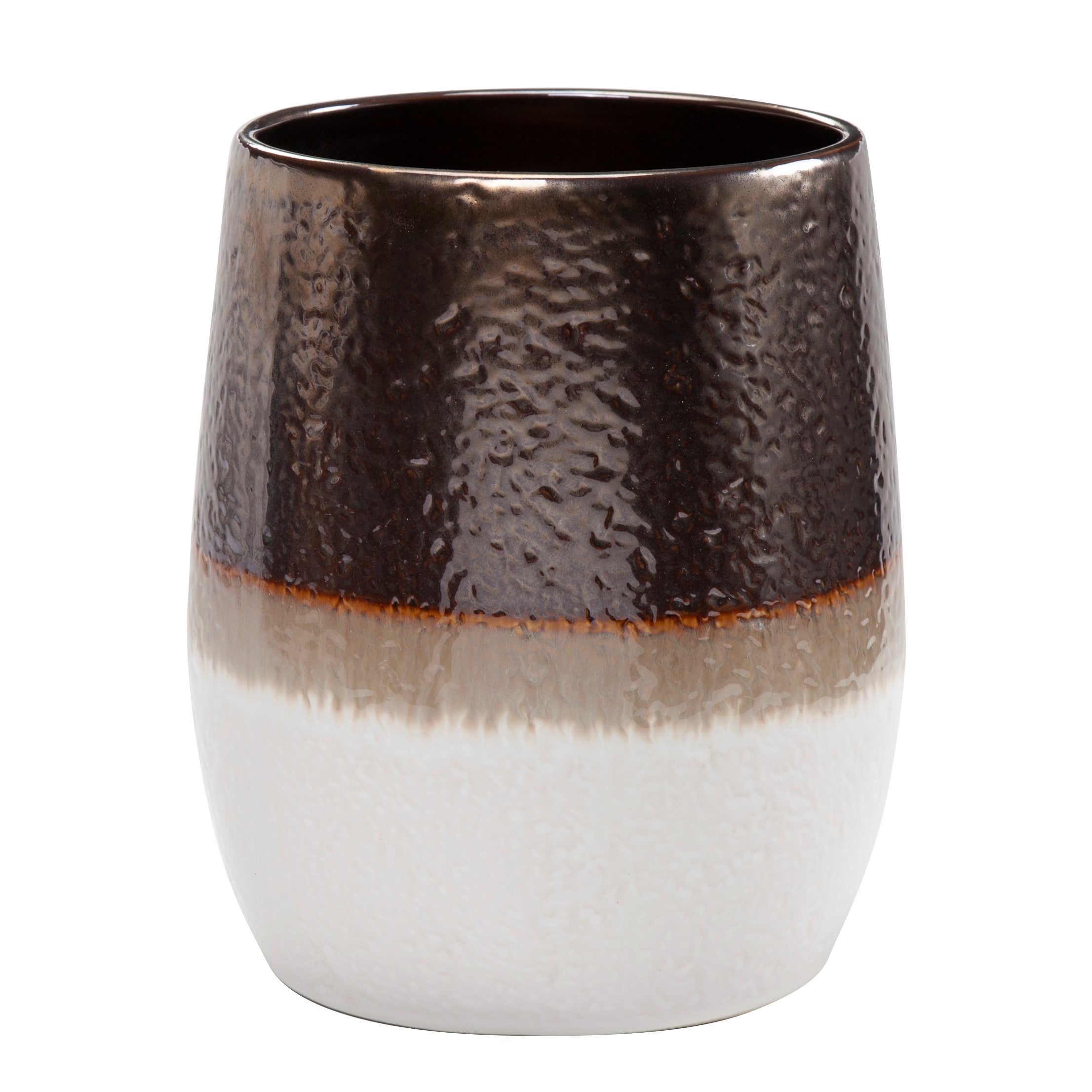 HiEnd Accents Gilded Stoneware Wastebasket