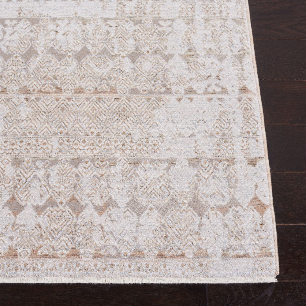 Webster 300 Webster 338 Transitional Power Loomed 75% Polyester + 25% Viscose Rug Beige / Grey