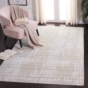 Webster 300 Webster 338 Transitional Power Loomed 75% Polyester + 25% Viscose Rug Beige / Grey