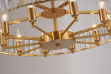 Bethel Gold Chandelier in Metal & Crystal