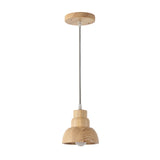 Yosemite Home Decor 1 Light Pendant In Wood Finish WD03117-YHD