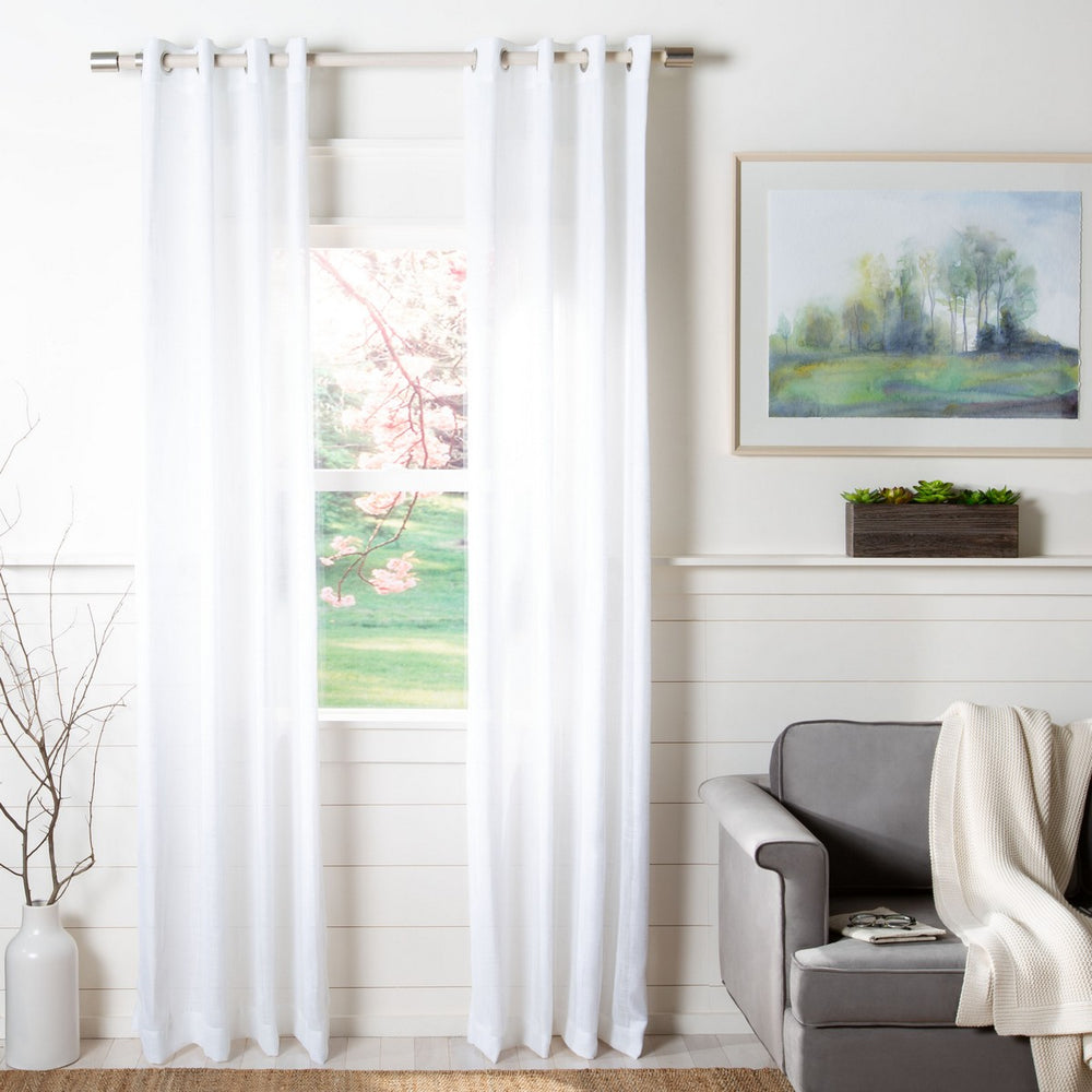Safavieh Trin 52X84 Window Panel White 100% Polyester WDT1034A-5284