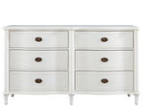 Curated Amity Drawer Dresser - Elegant Cotton Finish with Cedar Bottoms & Antique Bronze Hardware