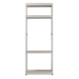 Baxton Studio Gavin White Metal 4-Shelf Closet Storage Racking Organizer