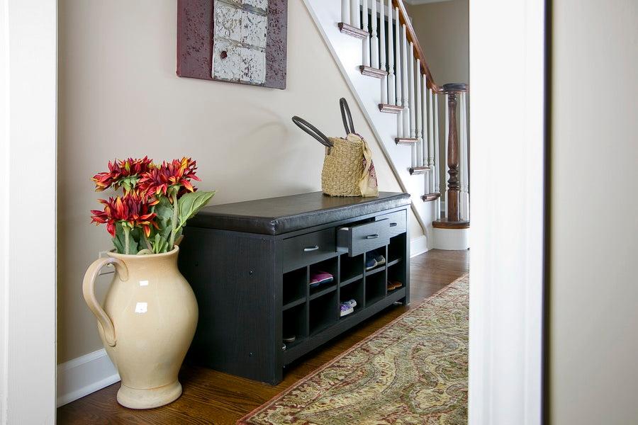 Espresso Entryway Bench English Elm