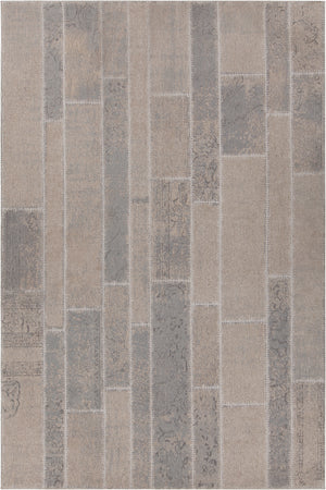 Chandra Rugs Willa 70% Cotton + 30% Polyester Hand-Woven Contemporary Flat Rug Grey/Beige 9' x 13'