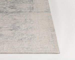 Chandra Rugs Willa 70% Cotton + 30% Polyester Hand-Woven Contemporary Flat Rug Blue/Beige 9' x 13'