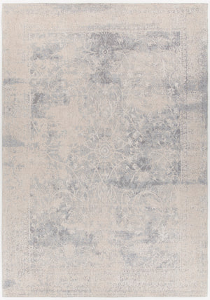Chandra Rugs Willa 70% Cotton + 30% Polyester Hand-Woven Contemporary Flat Rug Blue/Beige 9' x 13'