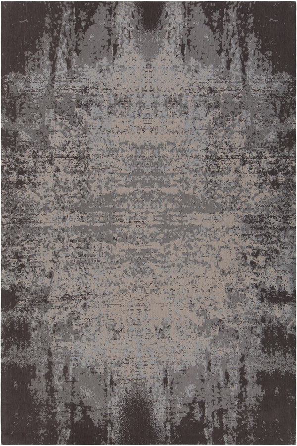 Chandra Rugs Willa 70% Cotton + 30% Polyester Hand-Woven Contemporary Flat Rug Black/Grey/Beige 9' x 13'