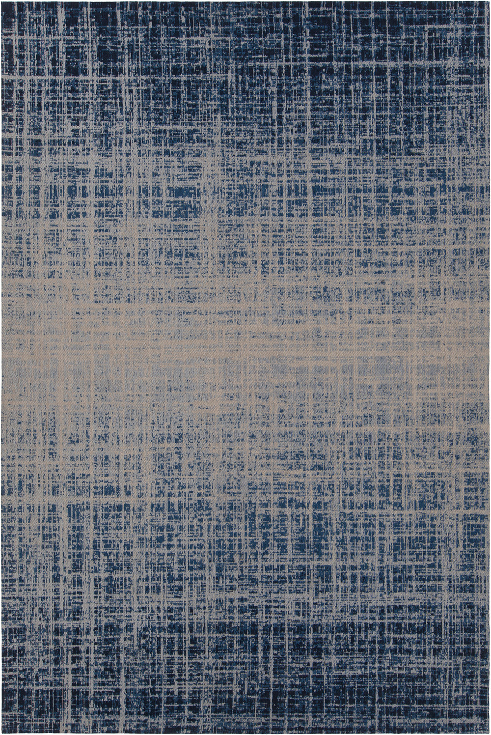 Chandra Rugs Willa 70% Cotton + 30% Polyester Hand-Woven Contemporary Flat Rug Blue/Beige 9' x 13'