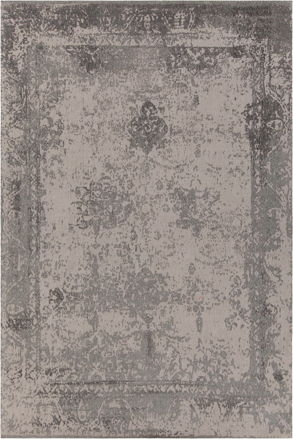 Chandra Rugs Willa 70% Cotton + 30% Polyester Hand-Woven Contemporary Flat Rug Grey/Beige 9' x 13'