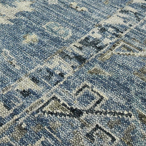 AMER Rugs Willow WIL-1 Hand-Knotted Tribal Southwestern Area Rug Blue 10' x 14'