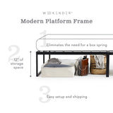 Malouf Weekender Modern Platform Bed Frame WK14TXBKPF