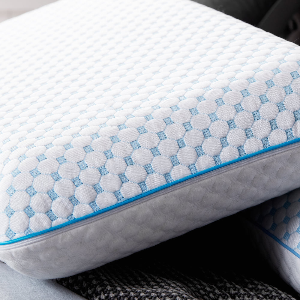 Malouf Weekender Gel Memory Foam Pillow + Reversible Cooling Cover WKSSPE30GF